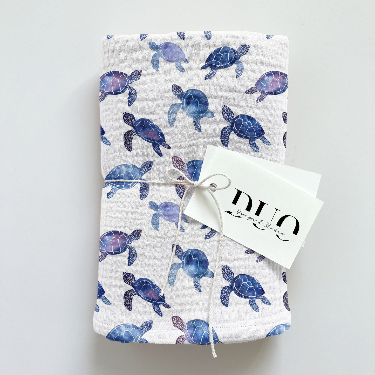 Blue Turtles Digital Seamless Pattern