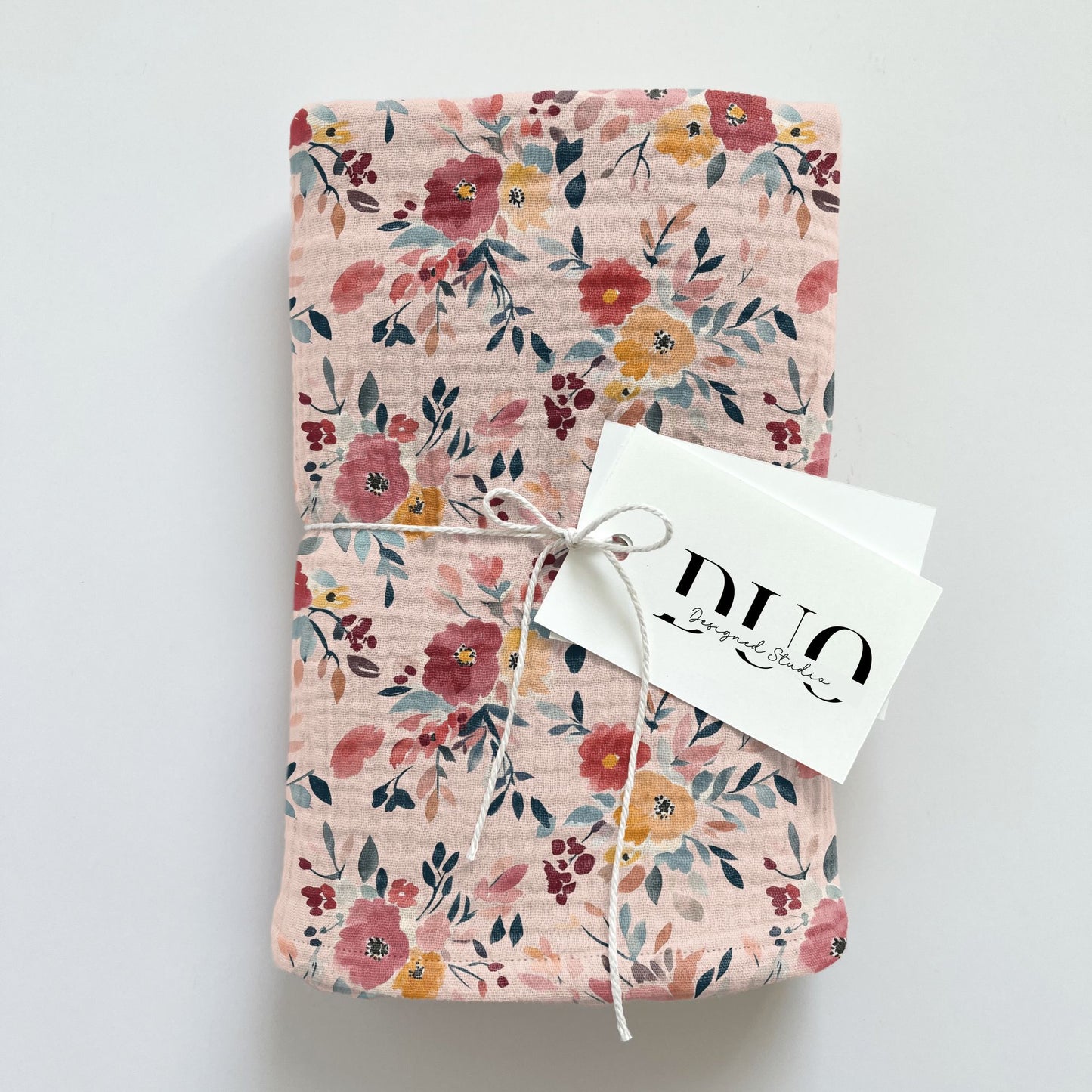Blush Pink Mustard Floral Digital Seamless Pattern