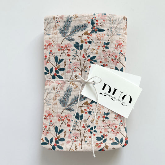 Boho Christmas Floral Digital Seamless Pattern