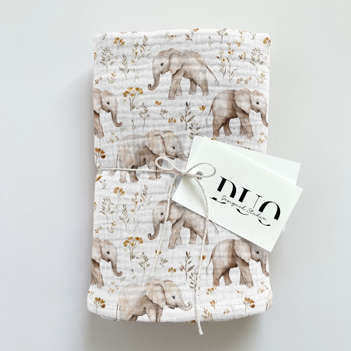Boho Elephants Digital Seamless Pattern