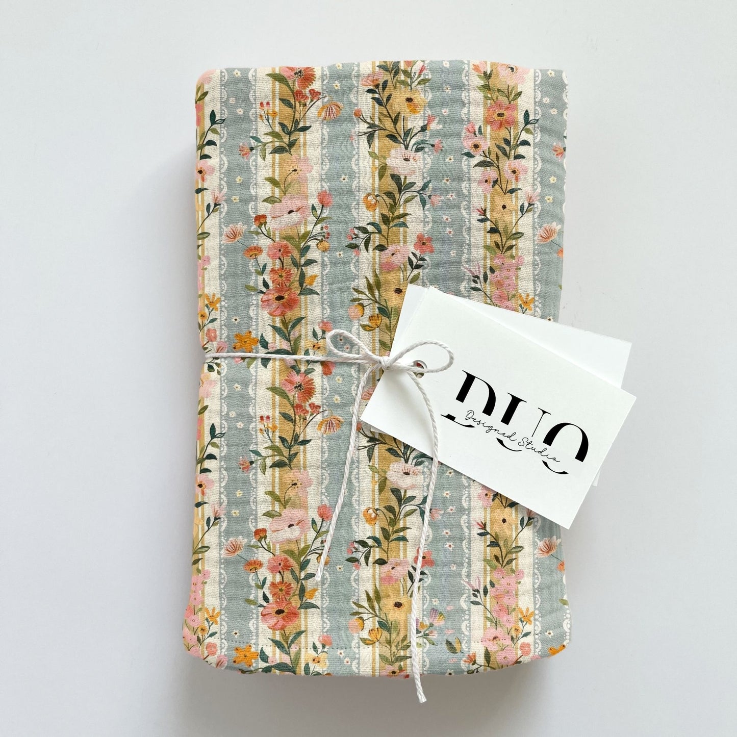 Boho Floral Stripe Digital Seamless Pattern