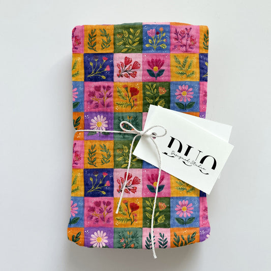 Bright Floral Patchwork Digital Seamless Pattern