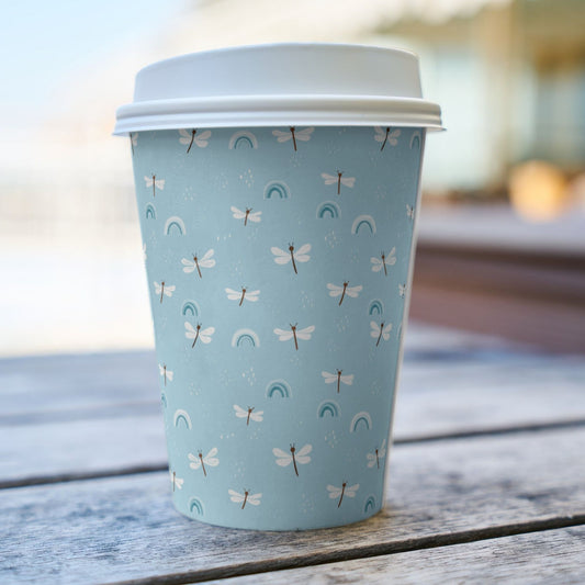 Butterflies on Blue Digital Seamless Pattern