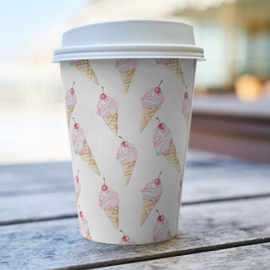 Cherry Ice Cream Sprinkles Digital Seamless Pattern