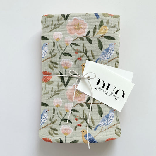 Chinoiserie Bird Floral Digital Seamless Pattern