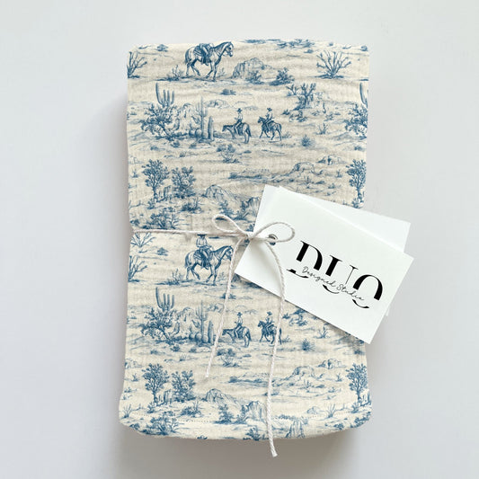 Chinoiserie Cowboys Digital Seamless Pattern