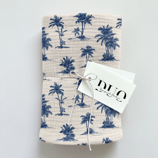 Chinoiserie Palm Trees Digital Seamless Pattern