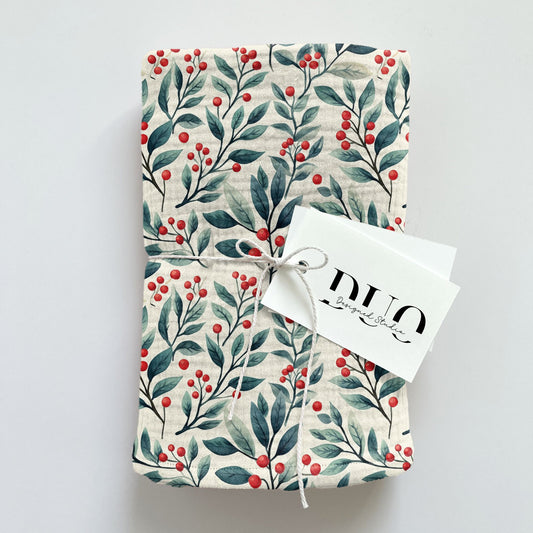 Christmas Berries Digital Seamless Pattern