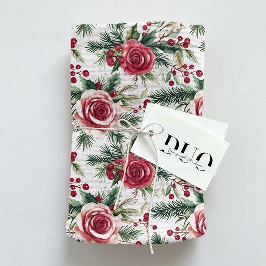 Christmas Floral Digital Seamless Pattern