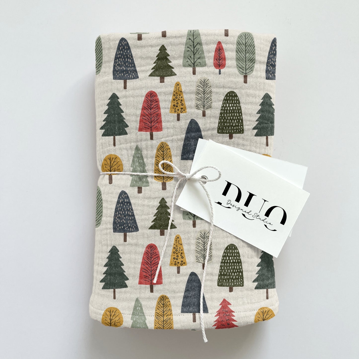 Neutral Christmas Trees Digital Seamless Pattern