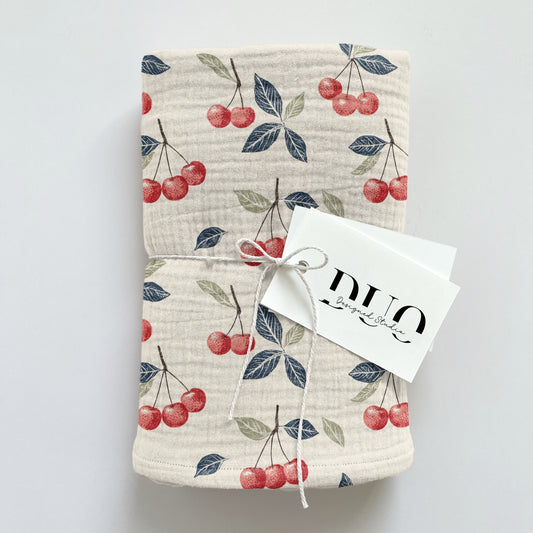 Classic Cherries Digital Seamless Pattern