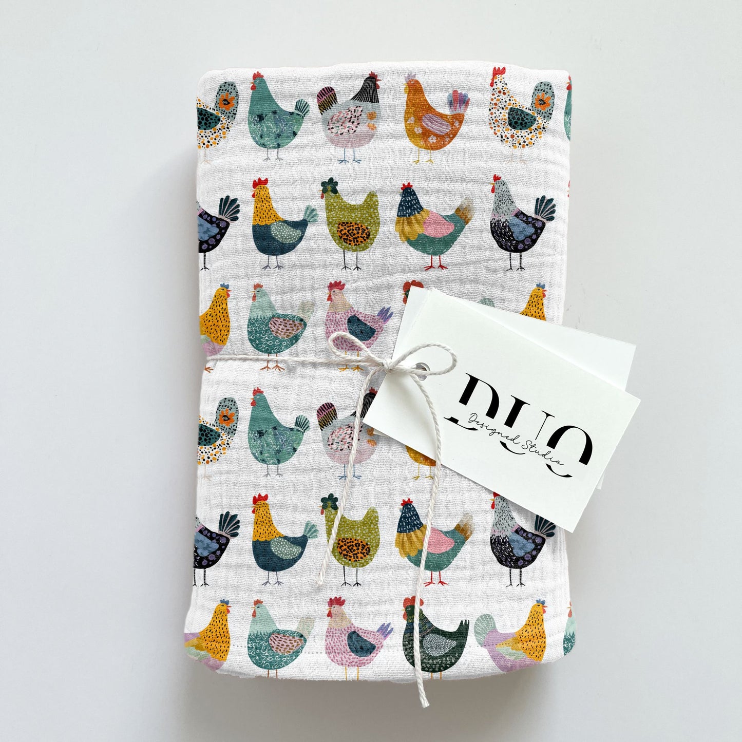 Clucky Hen Line Up Digital Seamless Pattern