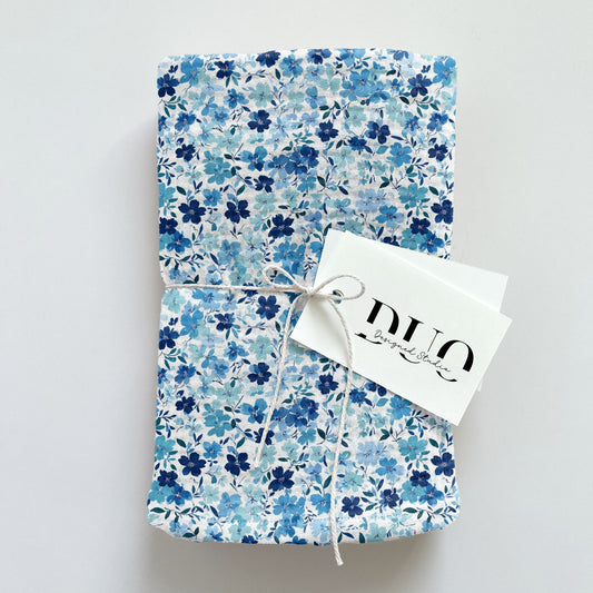 Coastal Blue Floral Digital Seamless Pattern