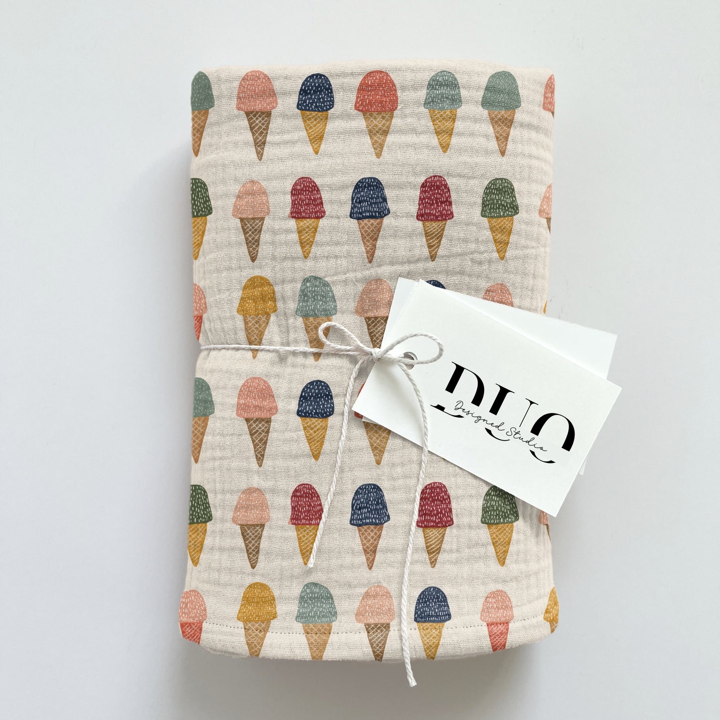 Colourful Ice Cream Cones Digital Seamless Pattern