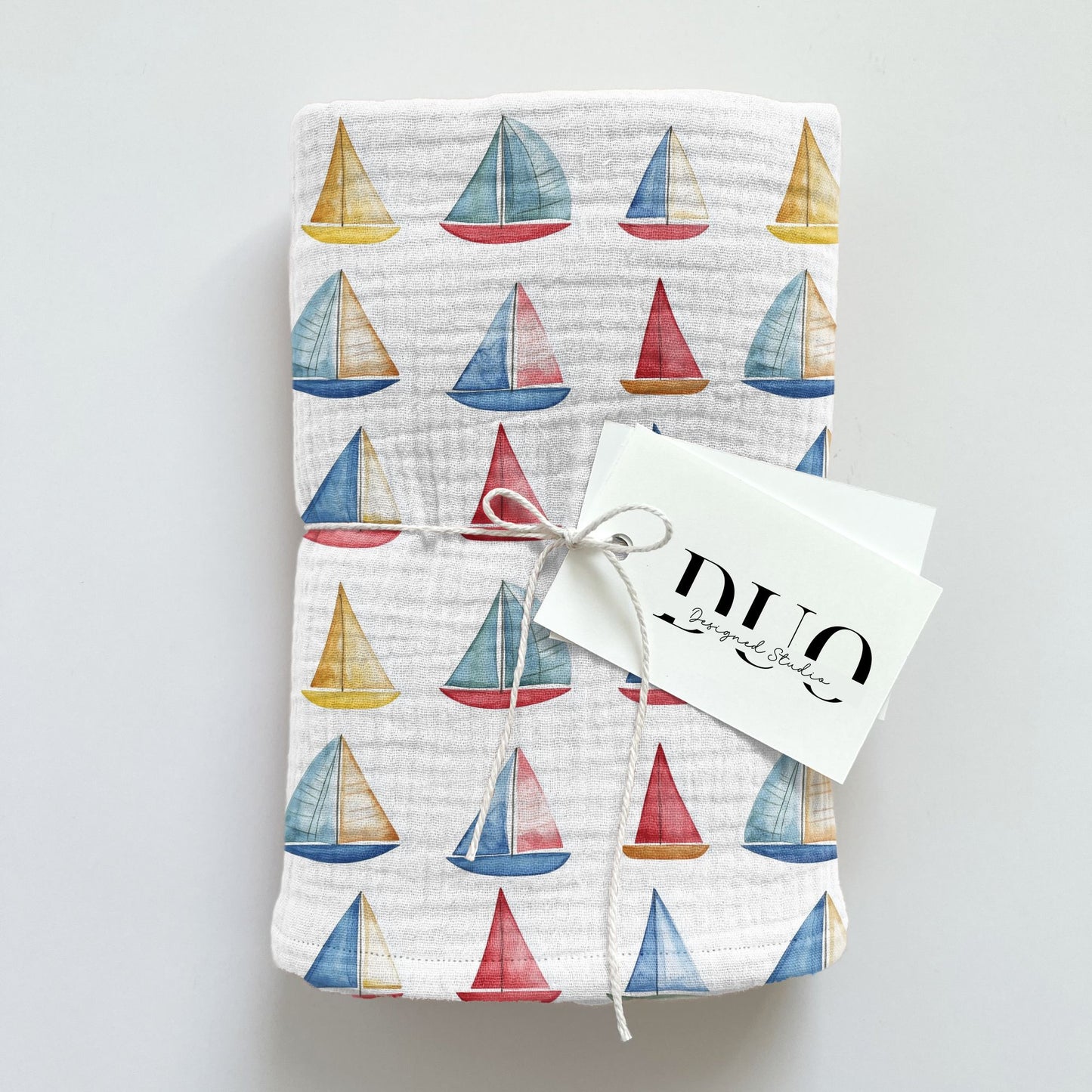Colourful Sailboats Digital Seamless Pattern