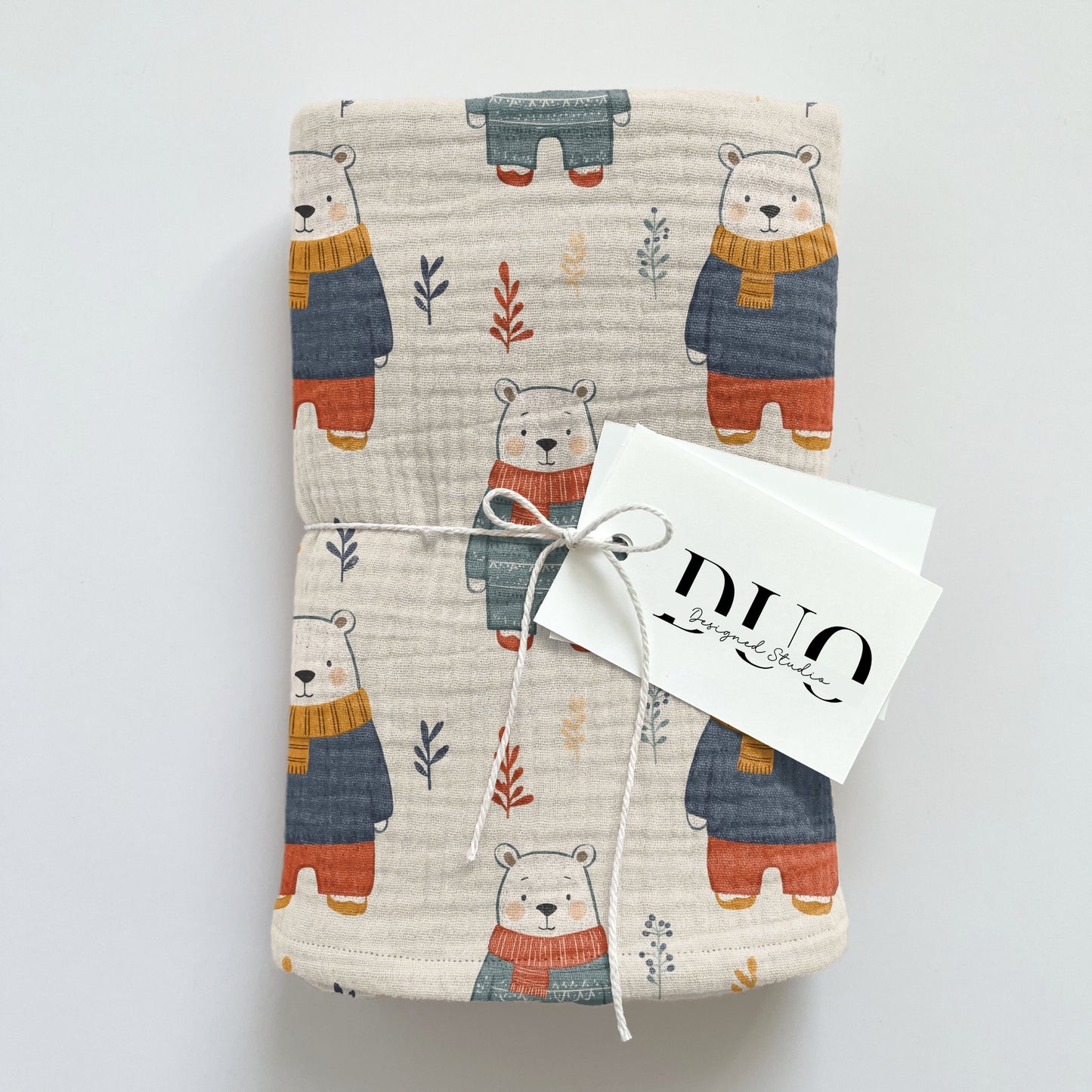 Cosy Polar Bears Digital Seamless Pattern