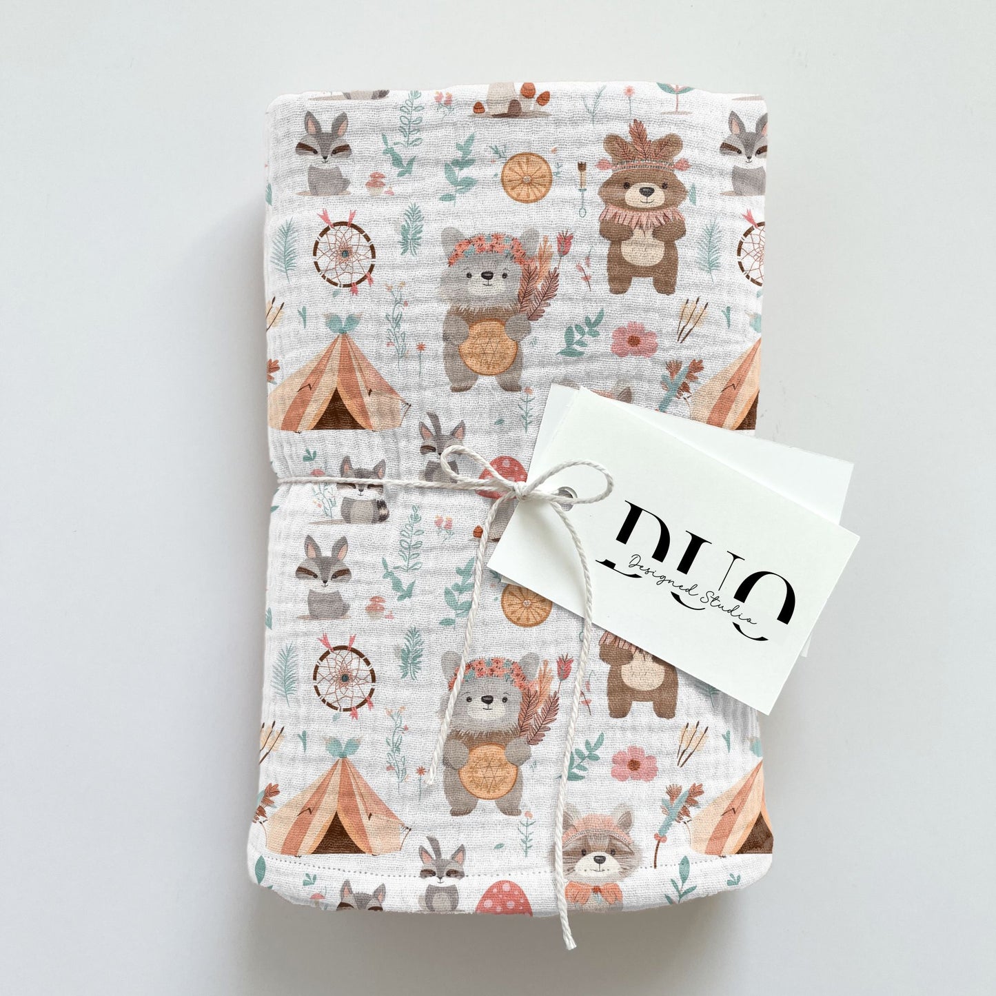 Cute Animals Boho Tribe Digital Seamless Pattern
