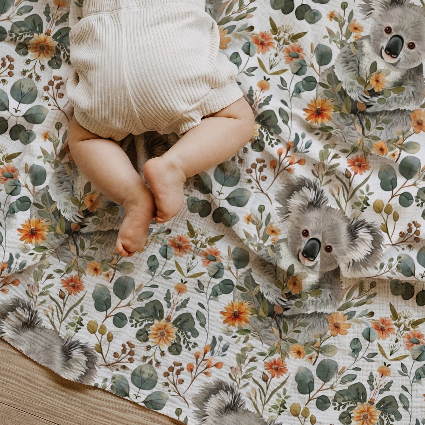 Cute Koalas Digital Seamless Pattern