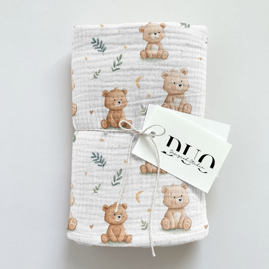 Cute Nursery Bears Digital Seamless Pattern