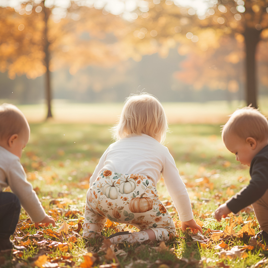 Fall Floral Pumpkin Digital Seamless Pattern
