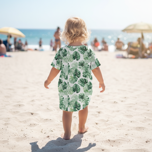 Watercolour Monstera Leaves Digital Seamless Pattern