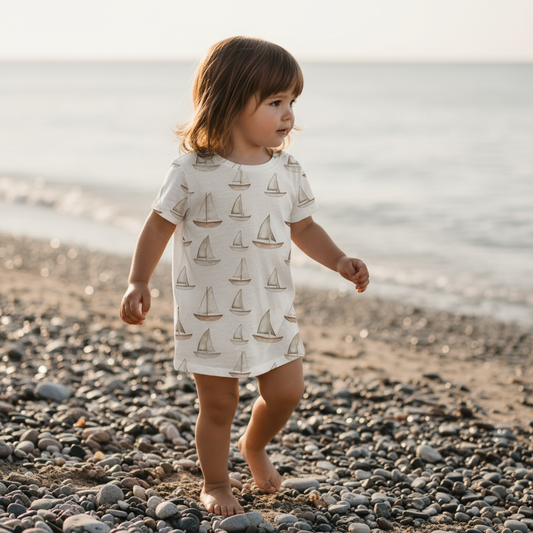 Simple Boats Digital Seamless Pattern