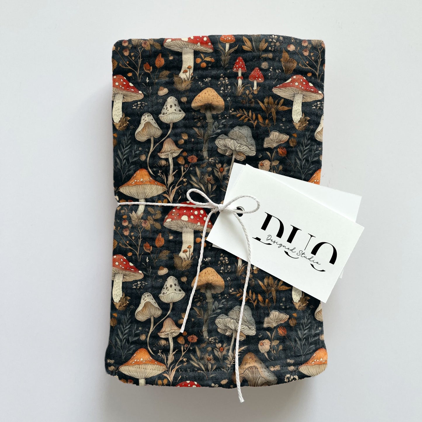 Dark Fungi Forest Digital Seamless Pattern