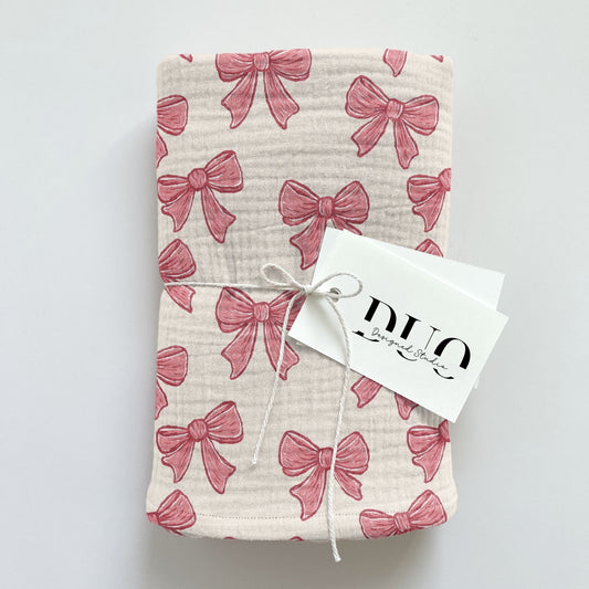 Dark Pink Coquette Bows Digital Seamless Pattern