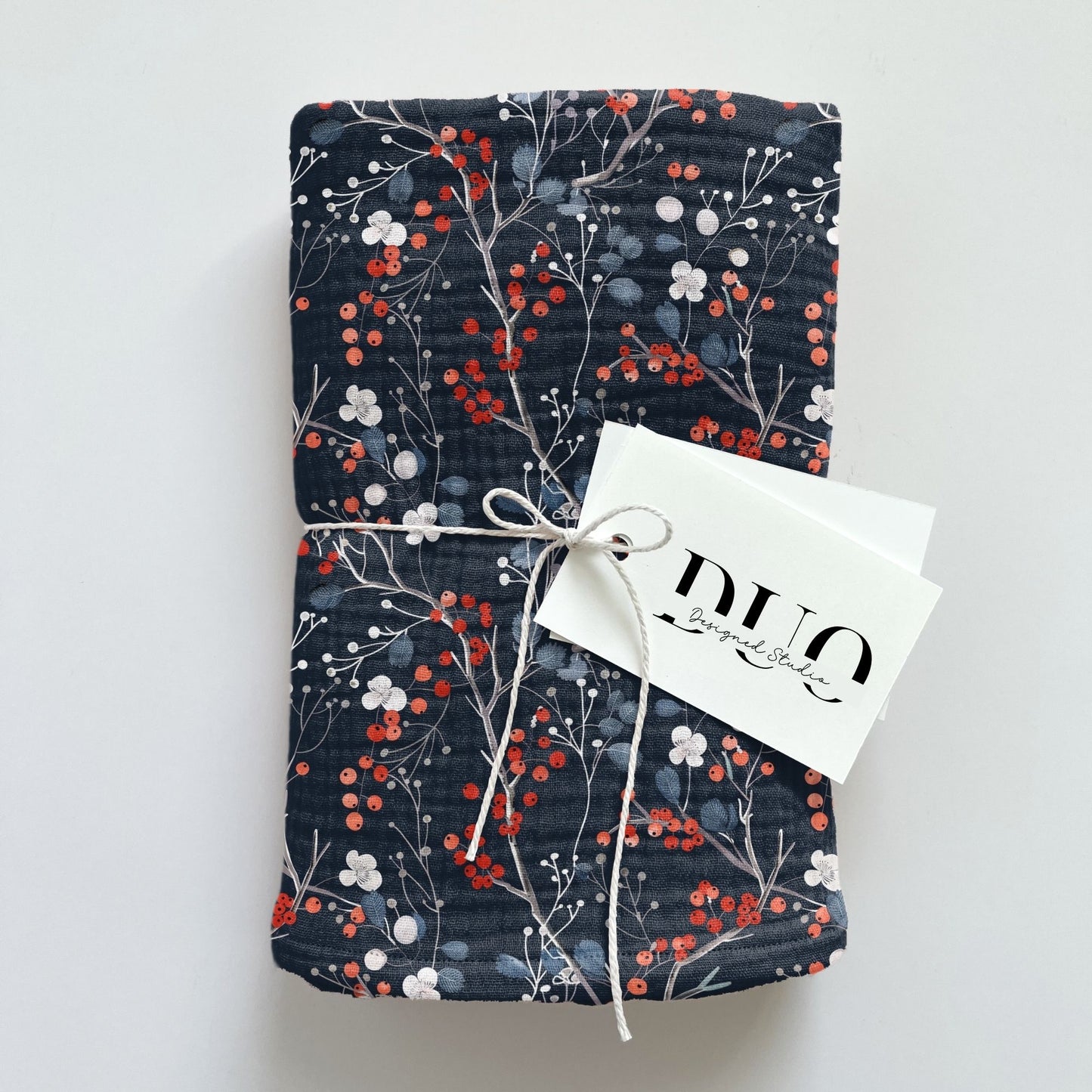 Dark Winter Berries Digital Seamless Pattern