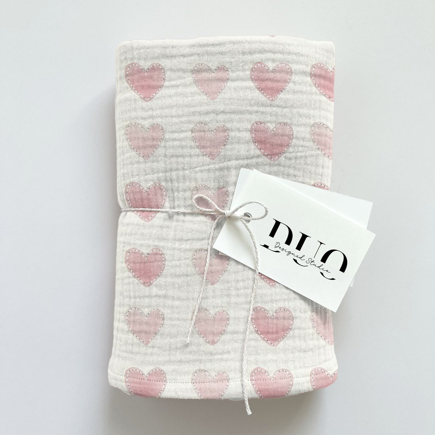 Dusky Pink Hearts Digital Seamless Pattern