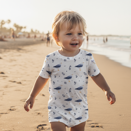 Simple Seagulls Digital Seamless Pattern
