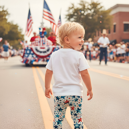 Patriotic Stars Digital Seamless Pattern