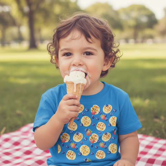 Berry Waffles Digital Seamless Pattern