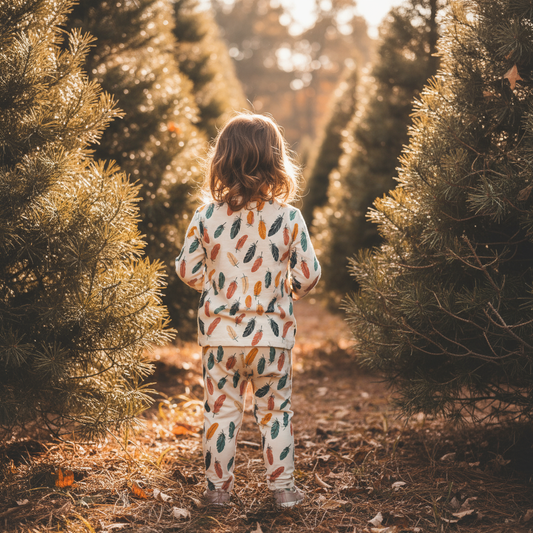 Coloured Feathers Boho Digital Seamless Pattern