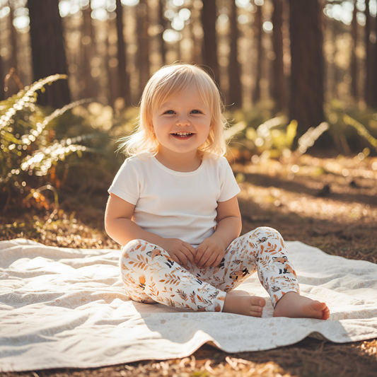 Autumn Foxes Digital Seamless Pattern