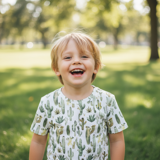 Beige Cacti Digital Seamless Pattern