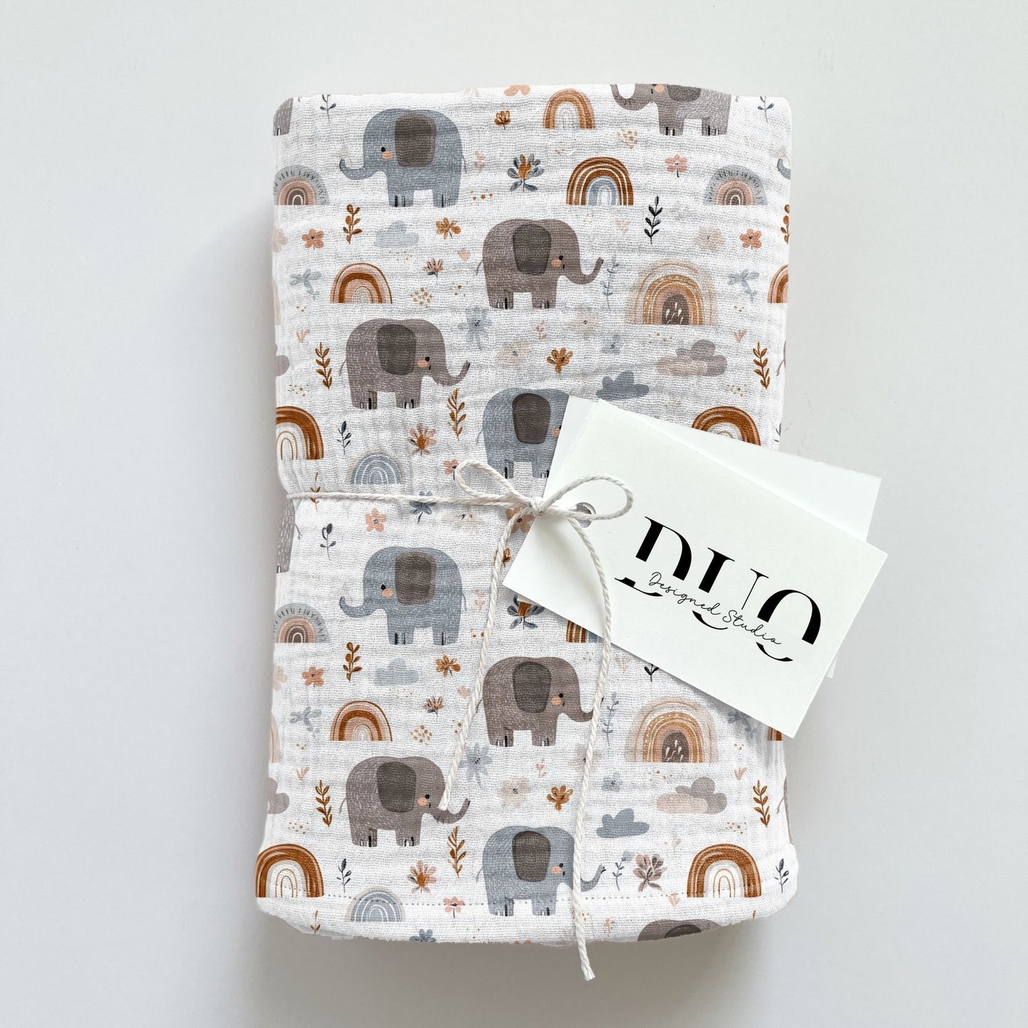 Elephants & Rainbows Digital Seamless Pattern
