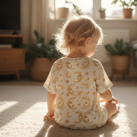 Boho Moons & Suns Digital Seamless Pattern