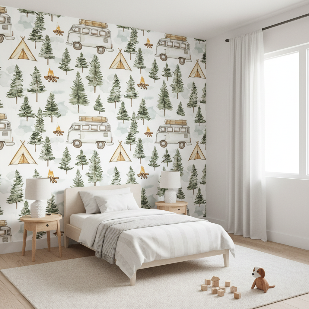 Camping Digital Seamless Pattern