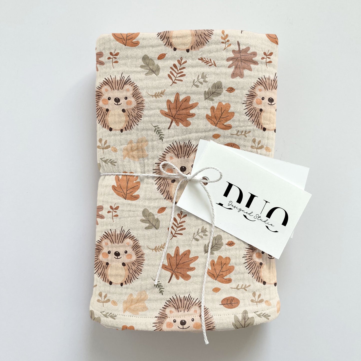 Fall Hedgehogs Digital Seamless Pattern