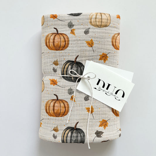 Fall Pumpkins Digital Seamless Pattern