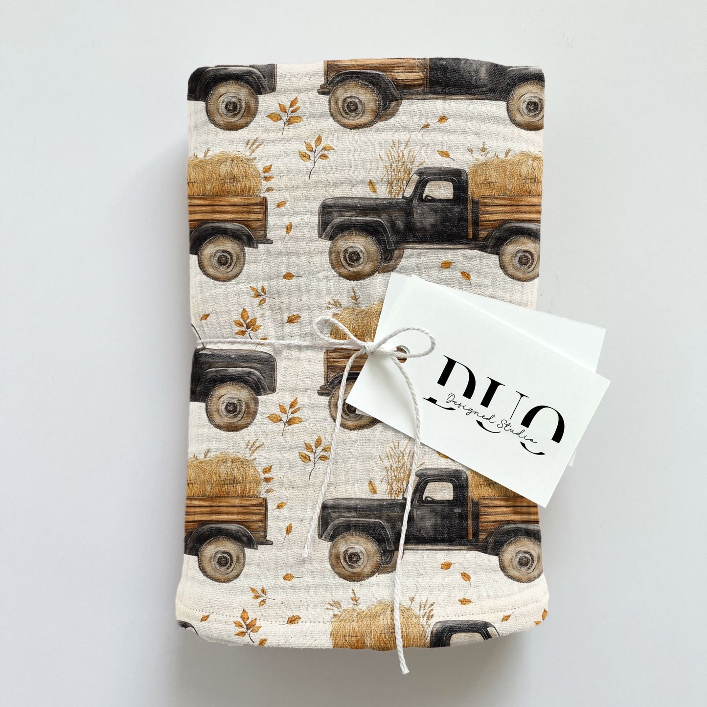 Fall Trucks Digital Seamless Pattern