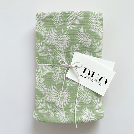 Ferns on Green Digital Seamless Pattern