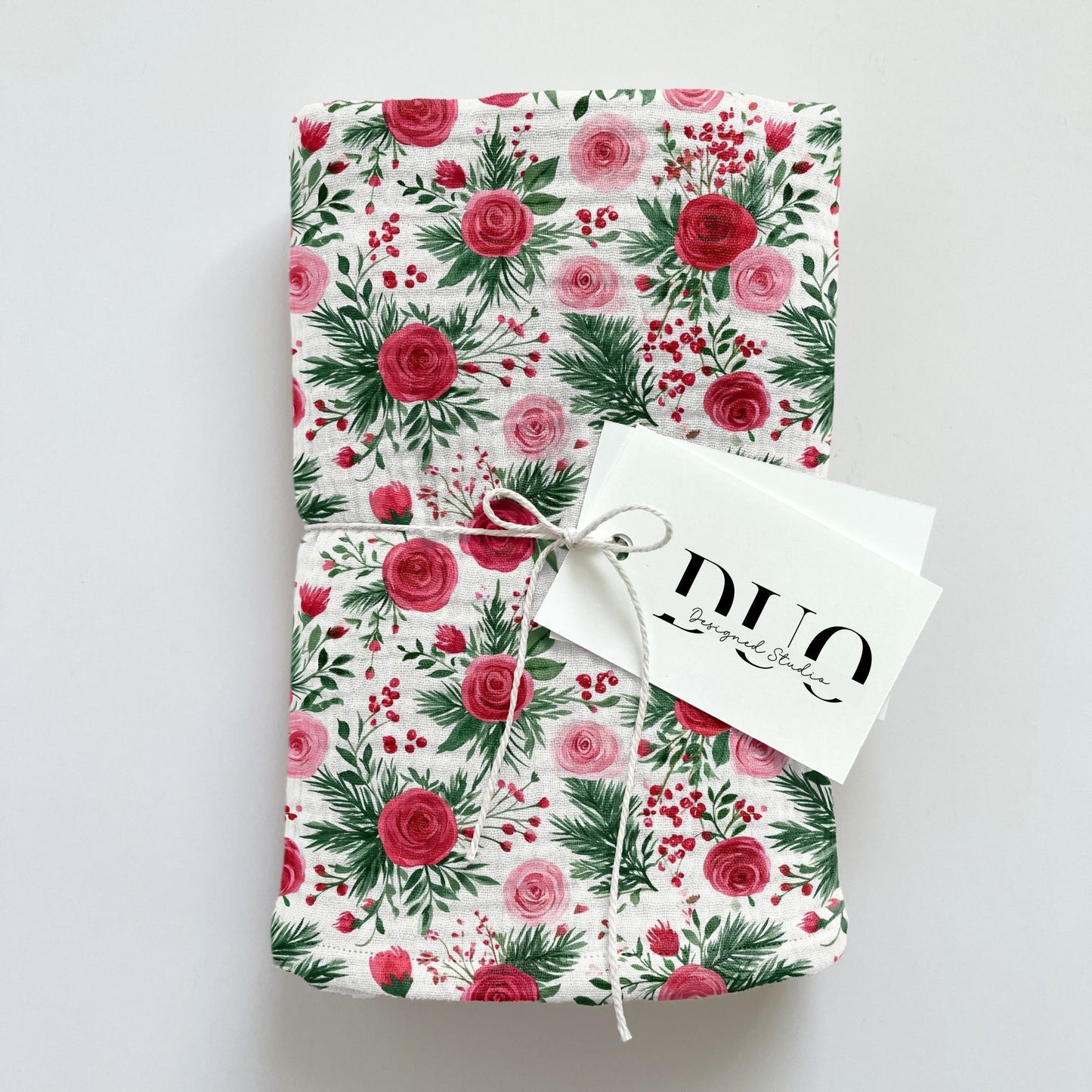 Festive Christmas Floral Digital Seamless Pattern