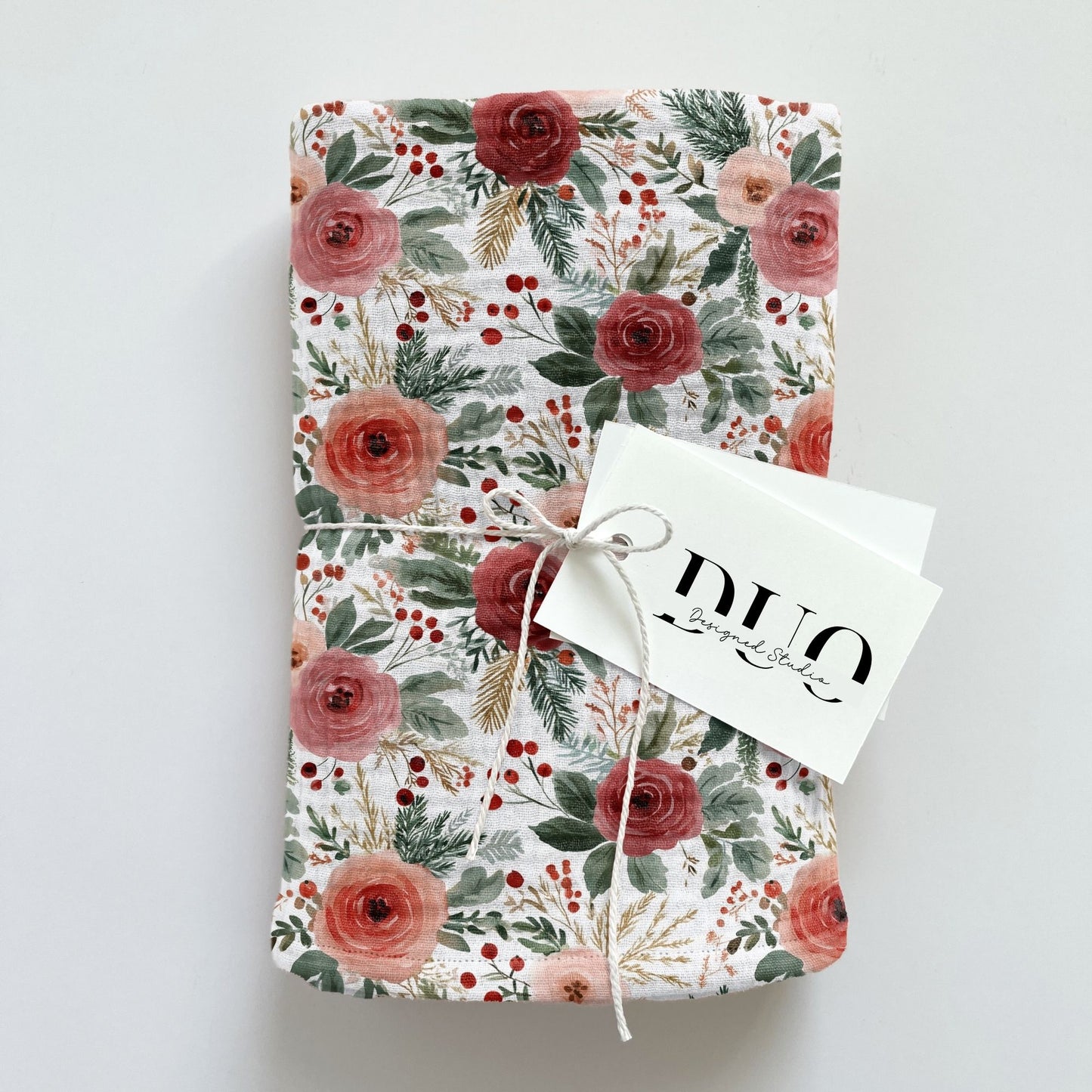 Festive Christmas Floral Digital Seamless Pattern