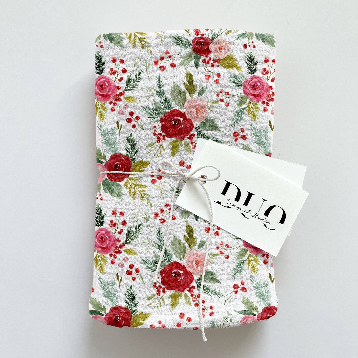 Festive Christmas Floral Digital Seamless Pattern