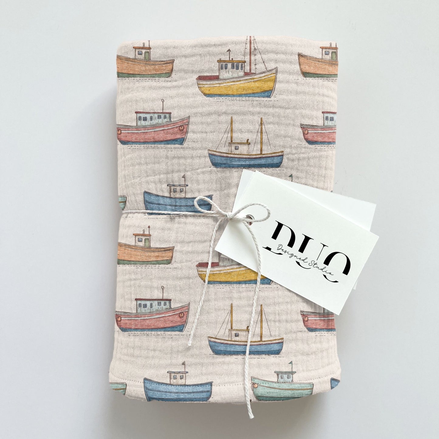 Fishing Boats Digital Seamless Pattern