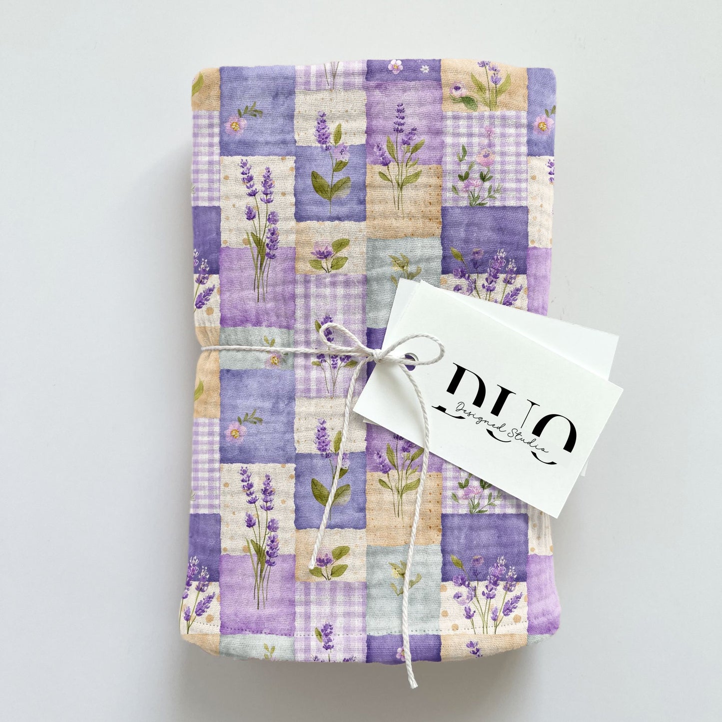 Floral Lavender Patchwork Digital Seamless Pattern