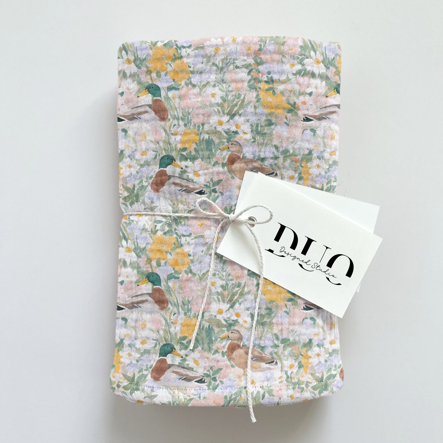Floral Mallard Duck Digital Seamless Pattern