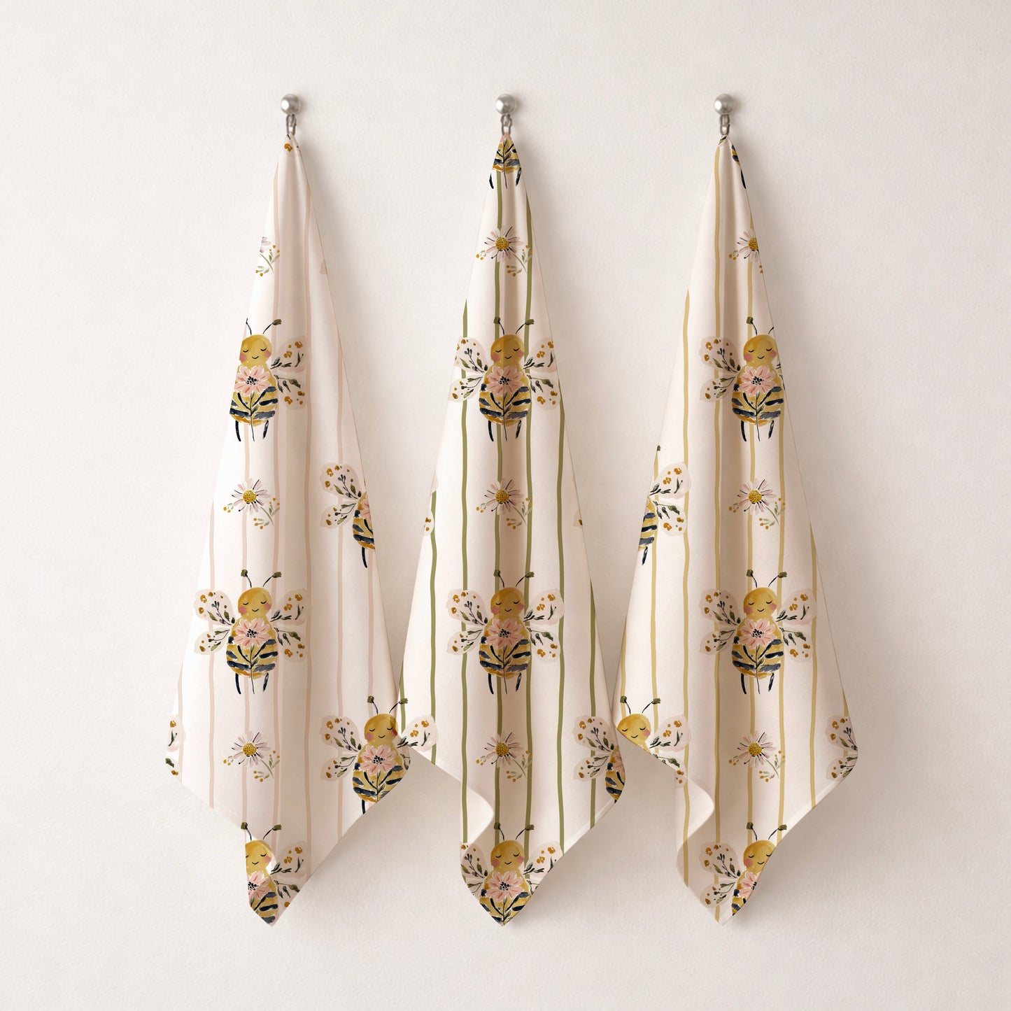 Floral Bee White